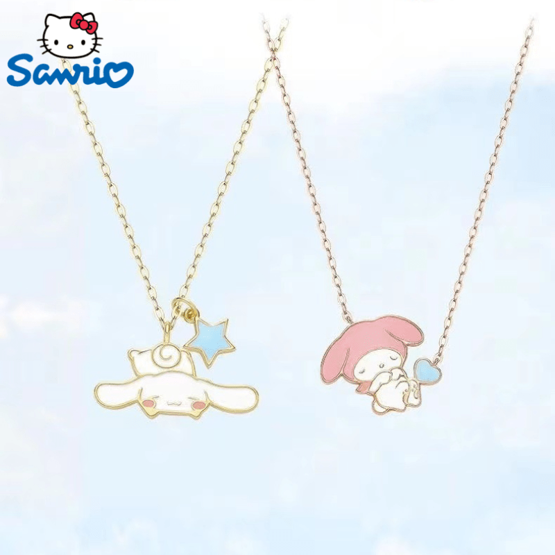 Sanrio Necklace Kawaii Hello Kitty Kuromi Mymelody Cinnamoroll Anime  Clavicle Chain Pendant Jewelry Girl Birthday Christmas Gift - AliExpress