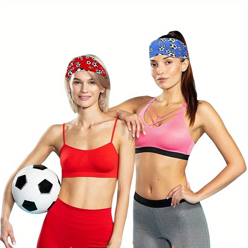 2pcs European And American Style Solid Color Sport Yoga Headband,  Anti-sweat Elastic Hair Band And Headscarf For Women Running And Fitness