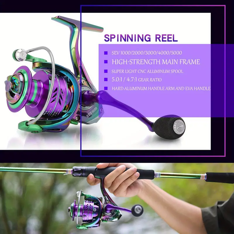 Sougayilang Colorful Fishing Reel 1000 5000 Series Spinning - Temu
