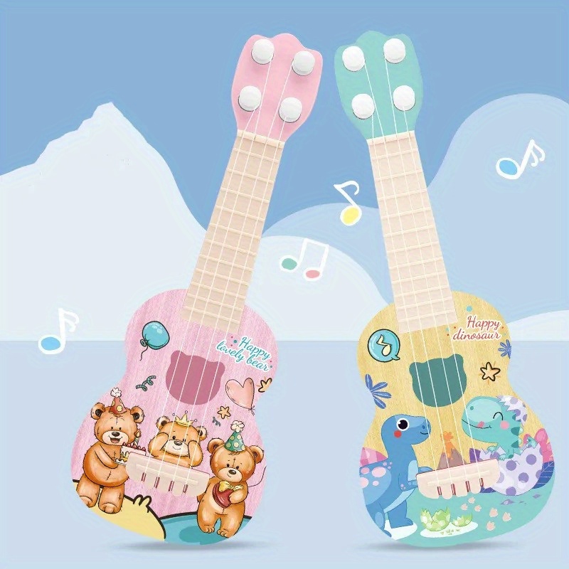 1pc Plastique Guitare Jouet Enfants Éducation Précoce Musique Instrument  Jouet