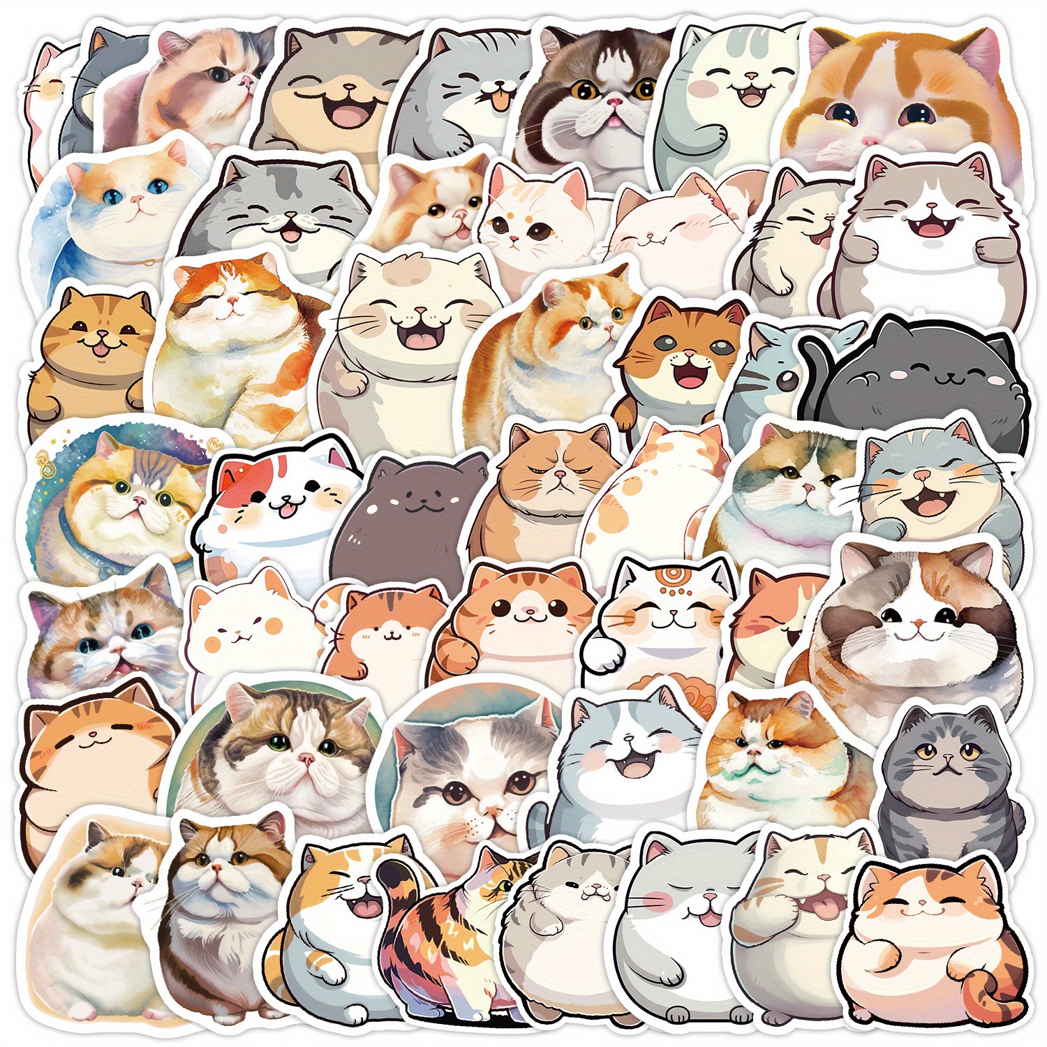 Bag Diy Cute Cartoon Kawaii Pvc Stickers Lovely Cat Bear - Temu