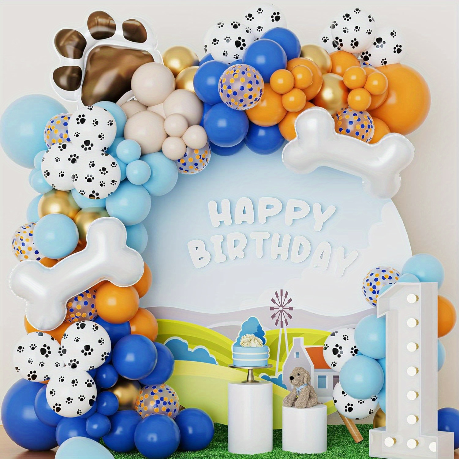 Decoracion Cumpleaños, Bluey Dog Feliz Cumpleaños Decoracion