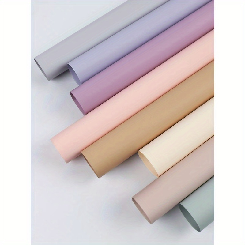 Korean Inspired Solid Color Waterproof Flower Wrapping Paper Roll