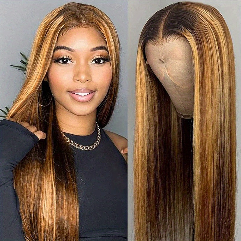 Honey Blonde Lace Front Wig #27 Color Ombre Human Hair Wigs -Alipearl Hair