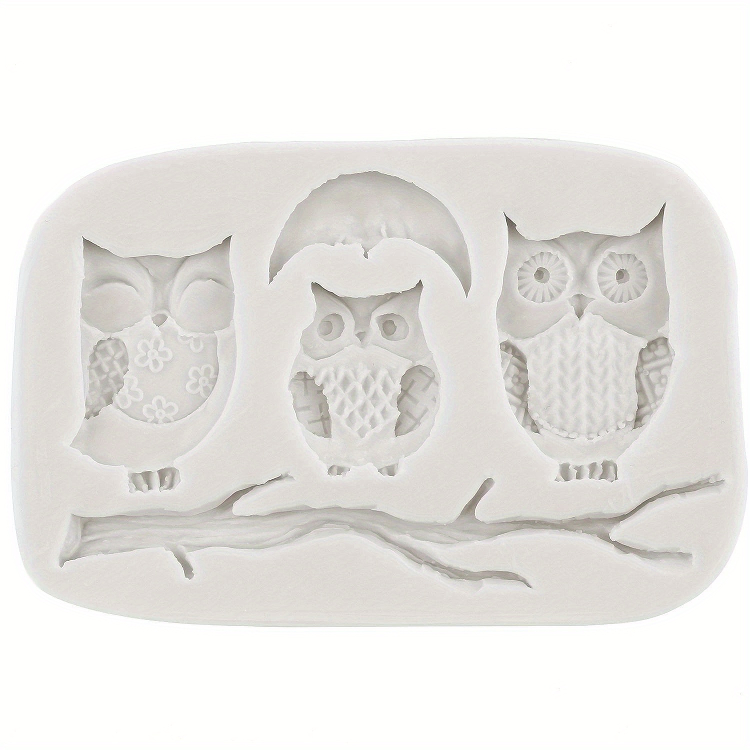 1pc cartoon owl silicone mold diy baking fondant cake decorating tools cupcake topper chocolate gumpaste mould details 2