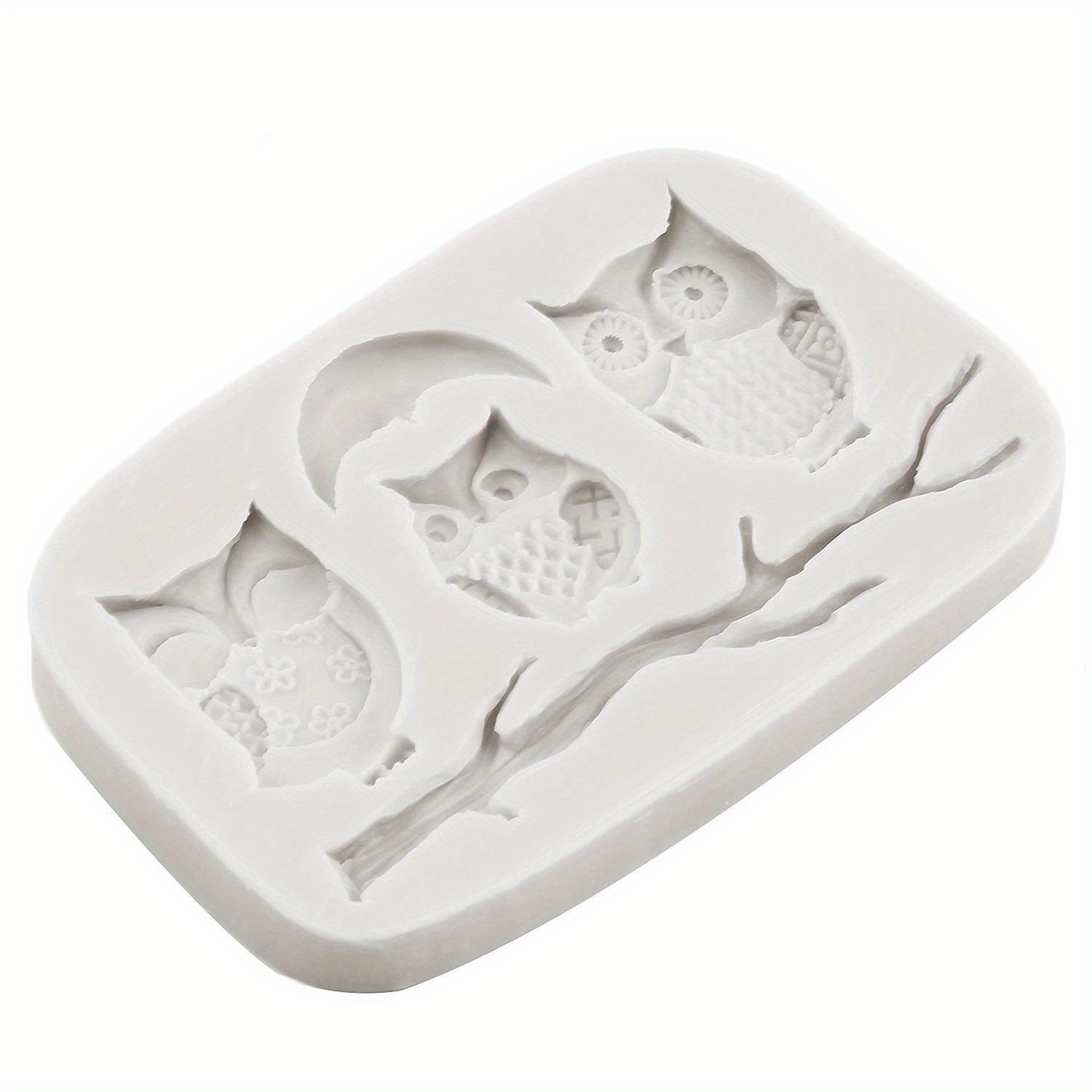 1pc cartoon owl silicone mold diy baking fondant cake decorating tools cupcake topper chocolate gumpaste mould details 3