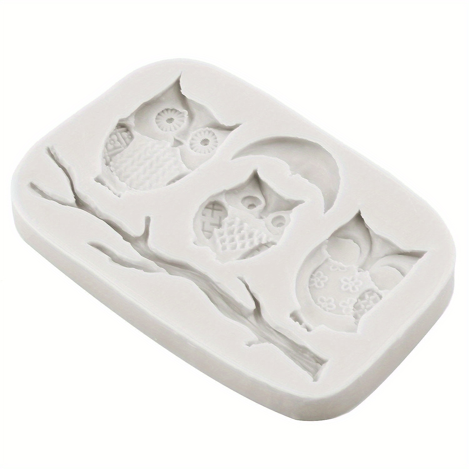 1pc cartoon owl silicone mold diy baking fondant cake decorating tools cupcake topper chocolate gumpaste mould details 4