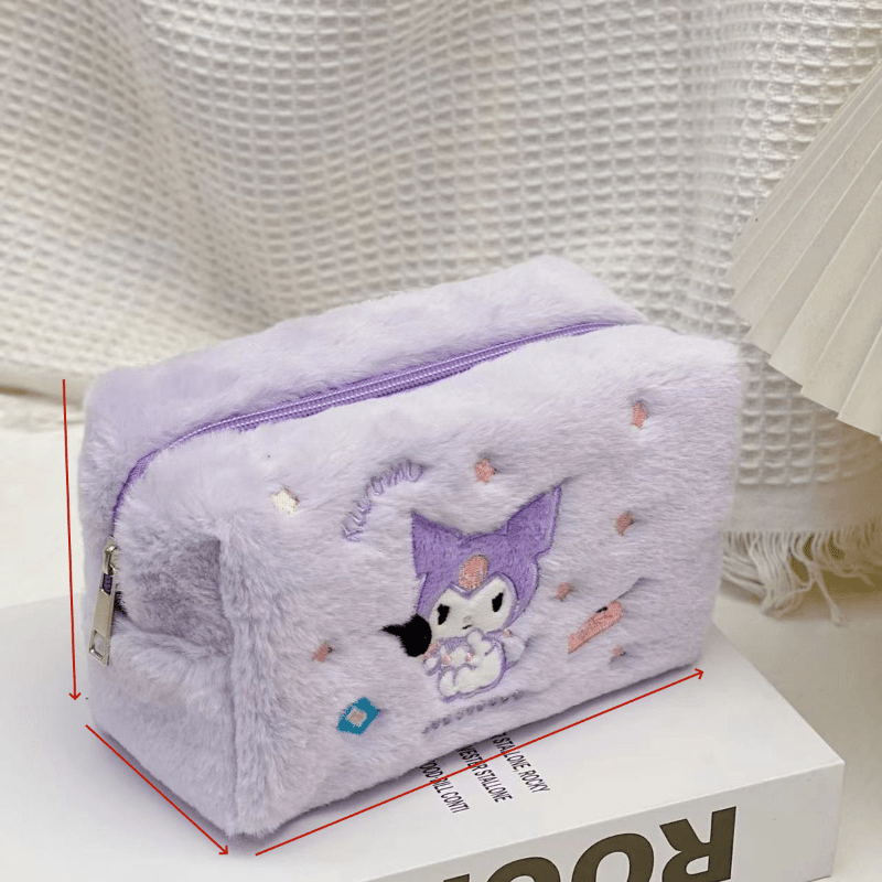Kuromi Desktop Cosmetic Storage Box With Side Pocket - Temu