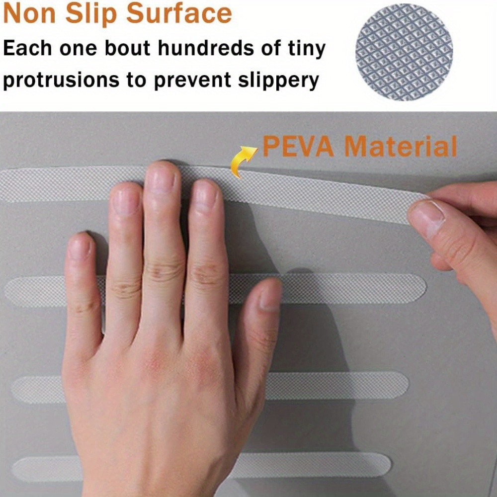 24 Pcs Anti-slip Strips Anti Skid Tape Safety Shower with Premium Scraper  Non Slip Adhesive Strips Treads for Shower Tub Steps Floor-Strength Adhesive