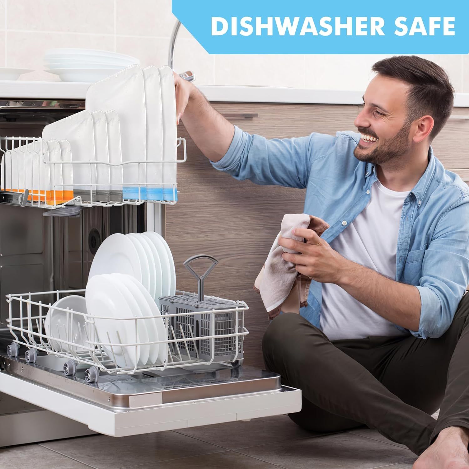 Dishwasher Safe Reusable Storage Bags Stand Up - 6Pack Leakproof
