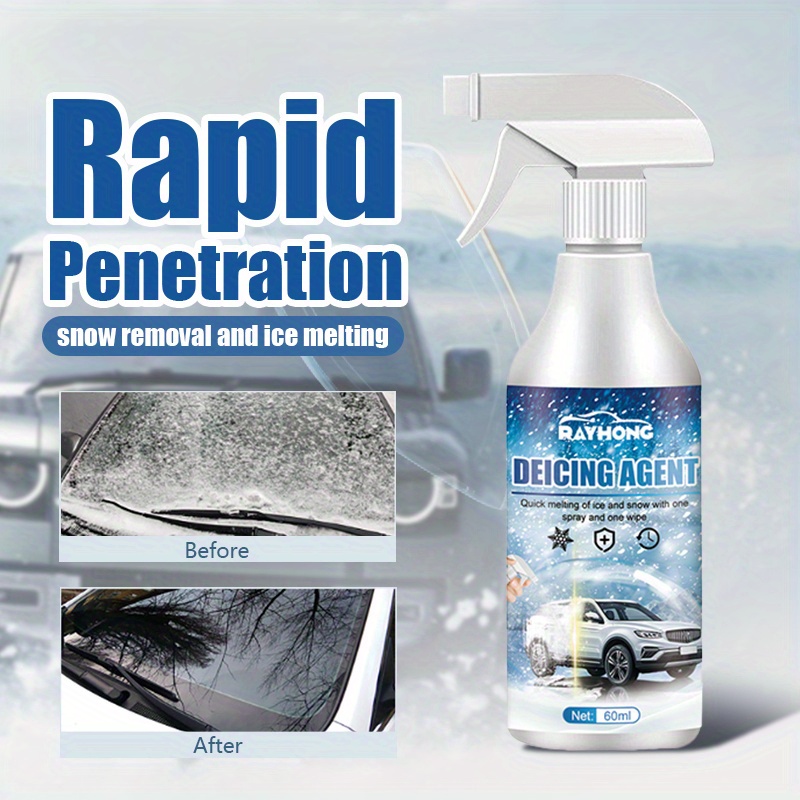 Car Glass Ice Melting Snow Removing Agent Winter Front - Temu