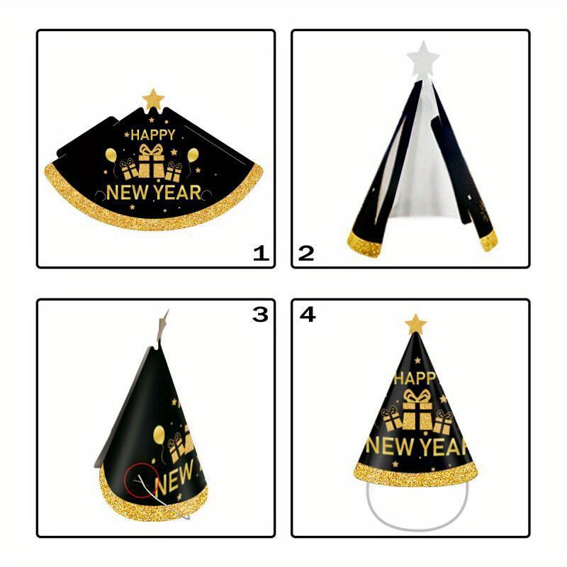 Chapeau de Saint-Sylvestre, célébration de la Saint-Sylvestre, Nouvel An  2024, petit chapeau de Saint-Sylvestre olive bleu, chapeau 2024, NYE -   France