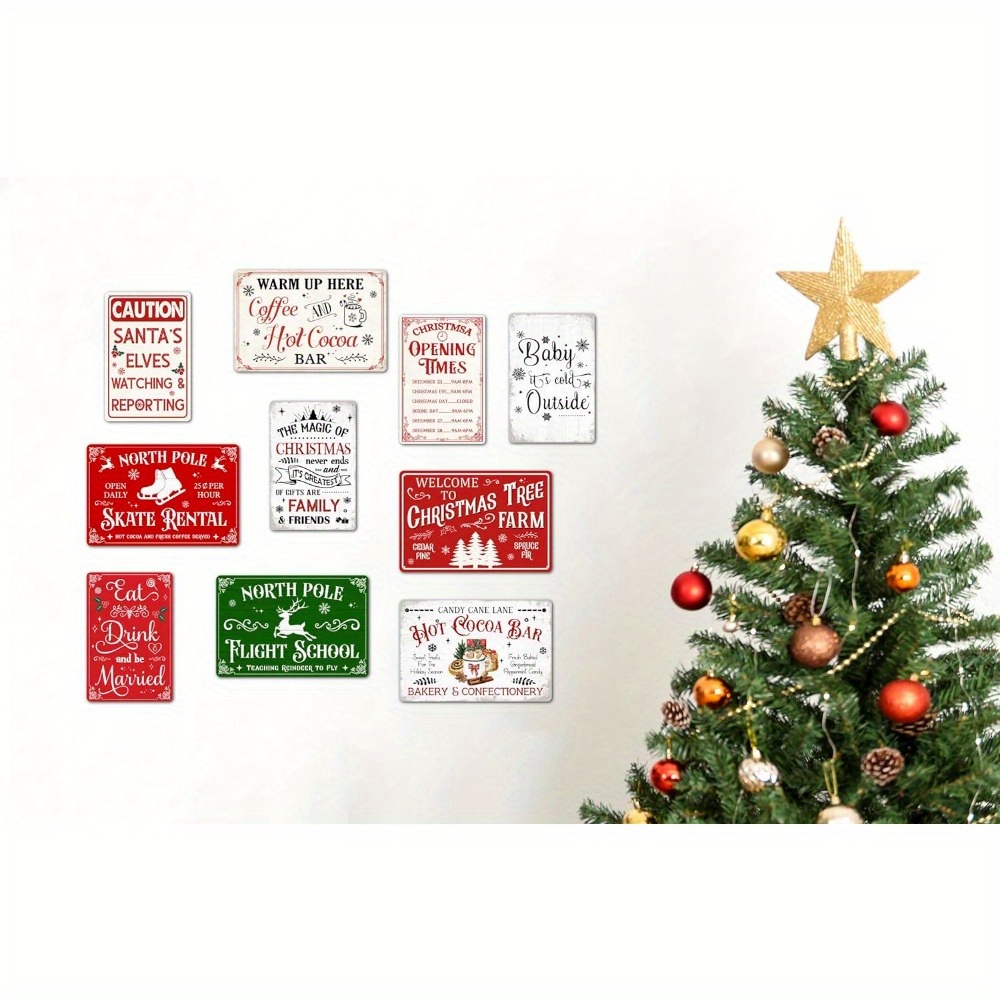 Tin Sign With Solid Stand Warm Up At The Hot Chocolate Bar For Holiday  Christmas Hot Chocolate Party Supplies, Christmas Winter Decorations - Temu  United Arab Emirates