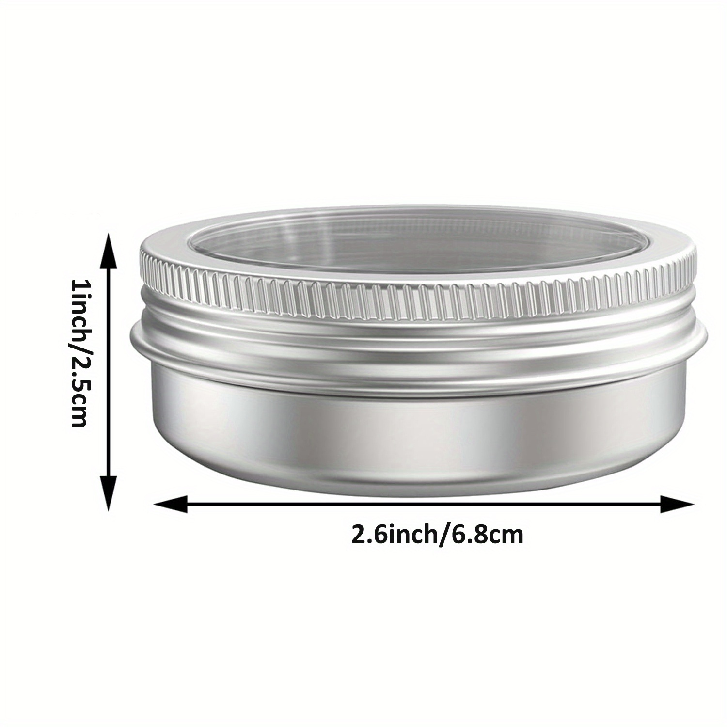 4 oz Metal Tin Cans Round Tin Containers Empty Tin Cans with Clear Top Lid  Spice