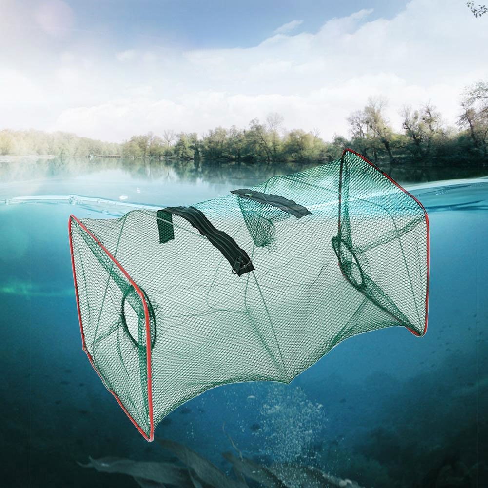 1pc Collapsible Fishing Net, Nylon Fish Trap Cage For Crab, Shrimp, And  Crayfish - Fishing Tackle