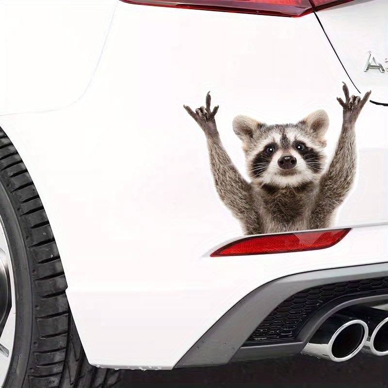 Rocking Raccoon Sticker, Funny Raccoon Cute Car Decal 5.5-Inches Decal Car  Laptop Wall Window Bumper Sticker AWPS109