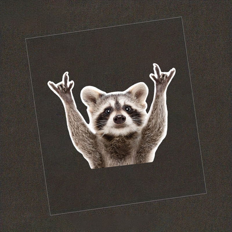 Nature Raccoon Cute | Funny Raccoon Sticker - Cute Raccoon Sticker -  Raccoon Decal, Cute Laptop Sticker, Window Sticker | Raccoon Rock Sign  Sticker