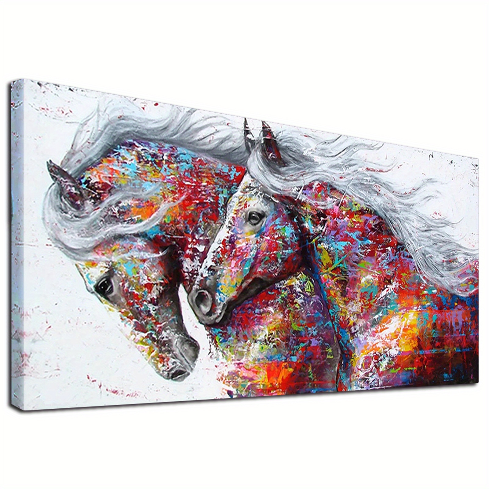 5d Diy Large Diamond Painting Kit For Adult Horse Round - Temu