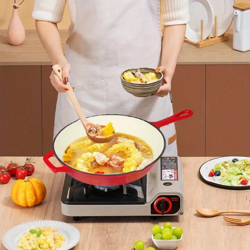 Cast Iron Enamel Frying Pan Household Korean Grill Pan - Temu
