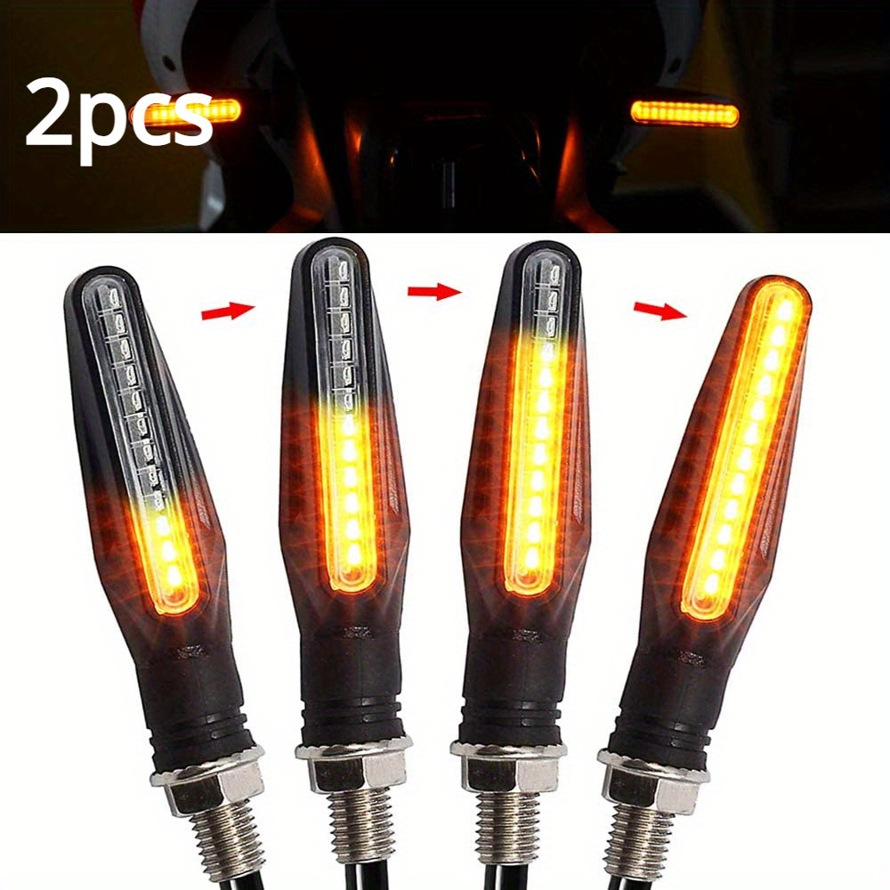 Clignotants LED pour motos, feu arrière, clignotant à eau courante