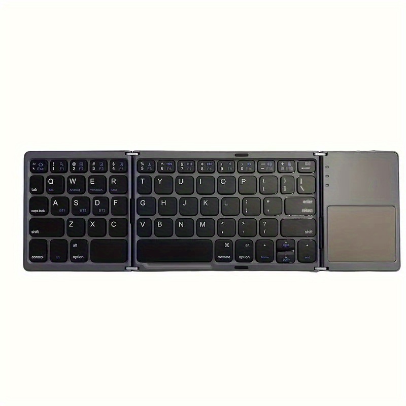 Acheter Clavier sans fil Ultra fin à quatre volets, avec grand pavé  tactile, tablette BT, mini clavier silencieux