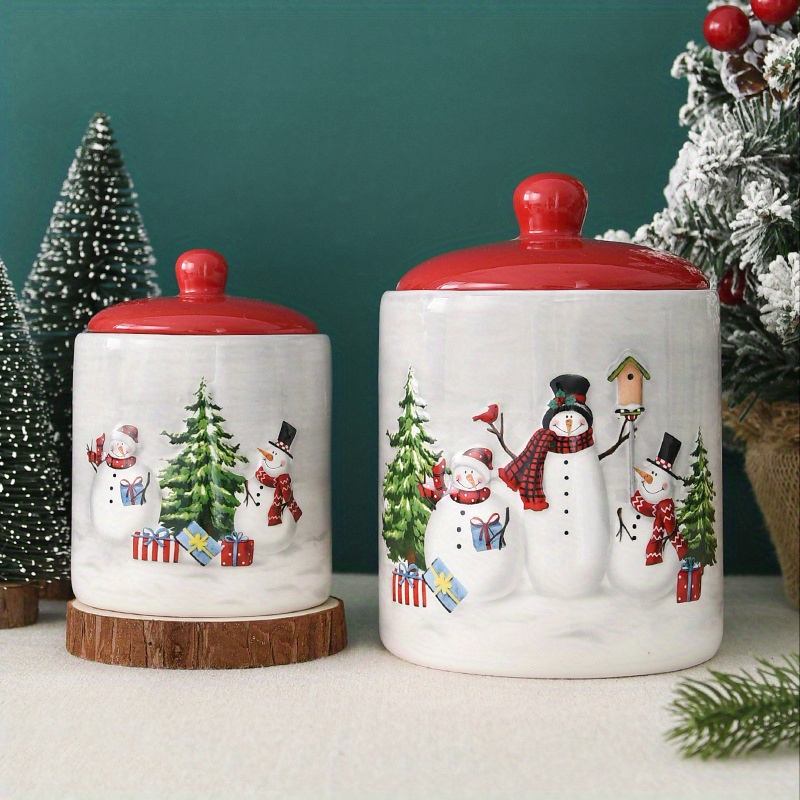 2pcs/6pcs Christmas Candy Jar, Christmas Tree Shape Biscuits Bottle,  Plastic Christmas Tree Sweet Jars, Sealed Jar, Tea Bottle, Snack Storage  Jar, Foo