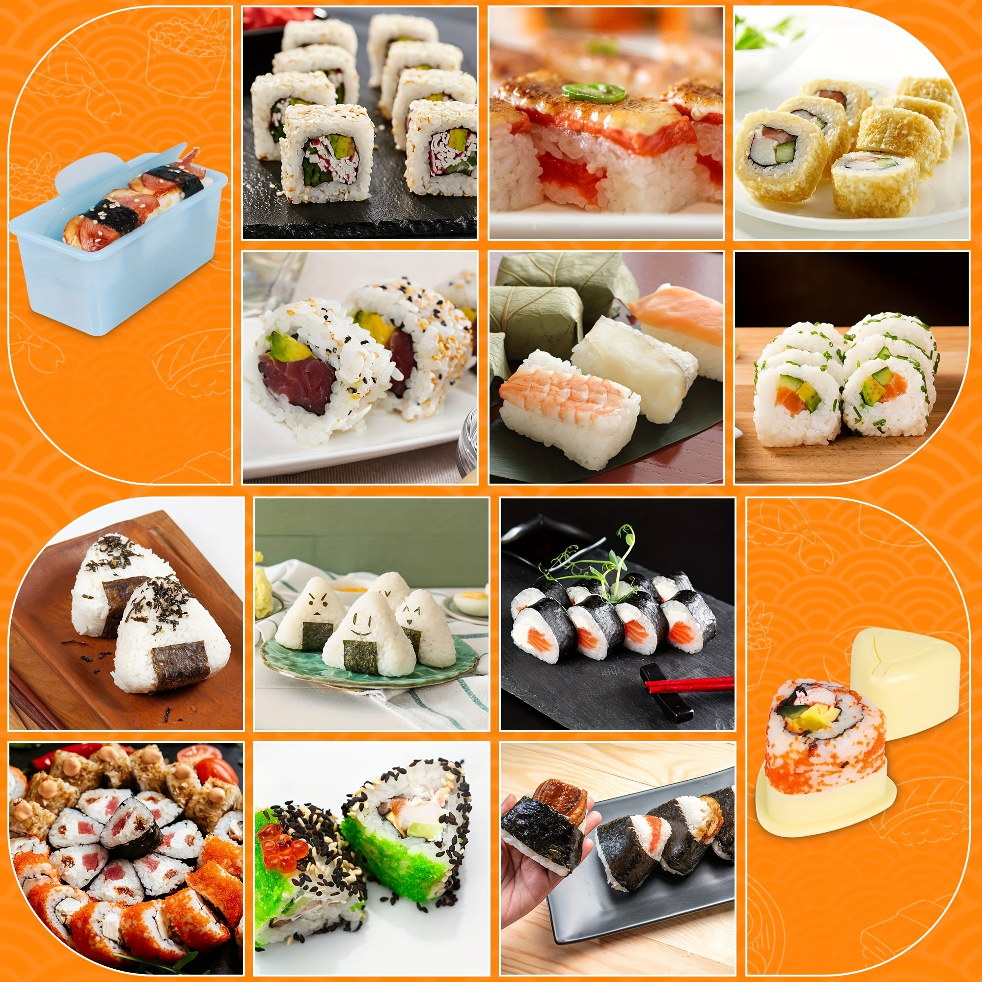 Sushi Maker Kit Luncheon Meat Slicer Triangle Onigiri Mold - Temu