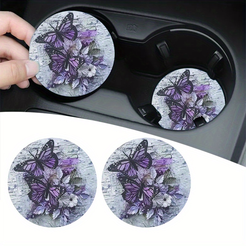 compatibles Porte-gobelet antidérapant 7cm 1 pièce tapis en caoutchouc  diamant strass pour porte-bouteille dessous de verre intérieur de voiture