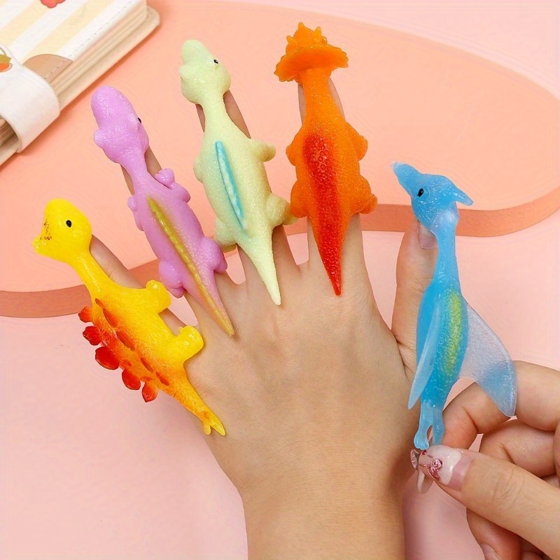 Slingshot Dinosaur Finger Toy Tpr Material Finger Dinosaur - Temu
