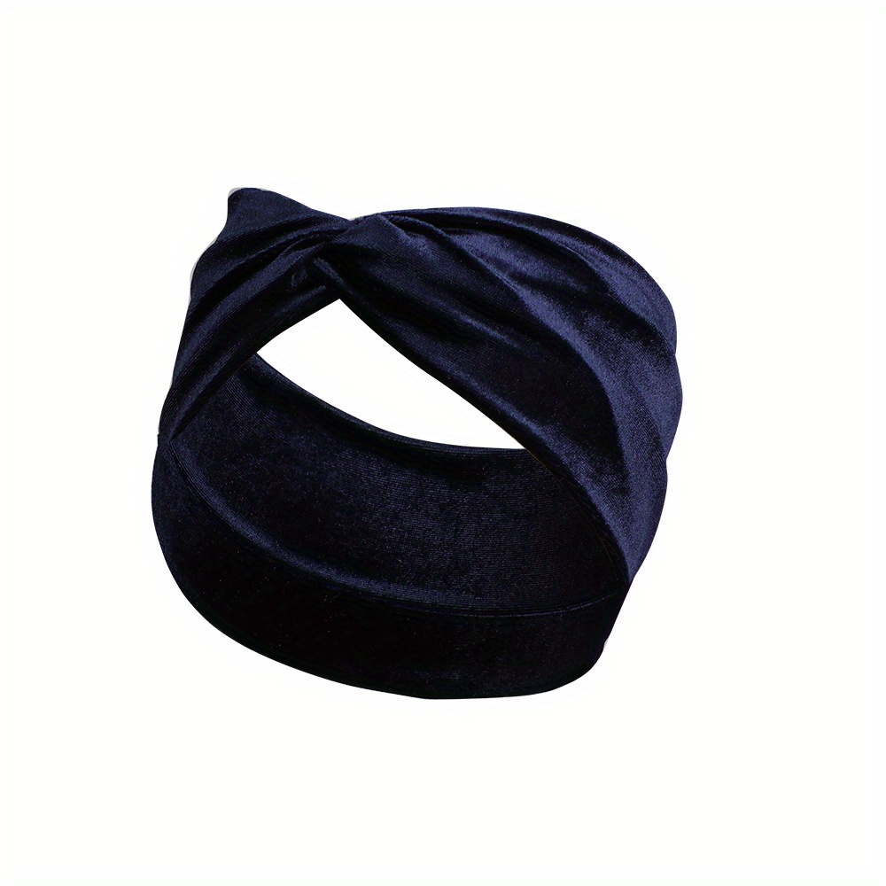 Solid Color Cross Knot Sports Headband Sweat Absorption - Temu