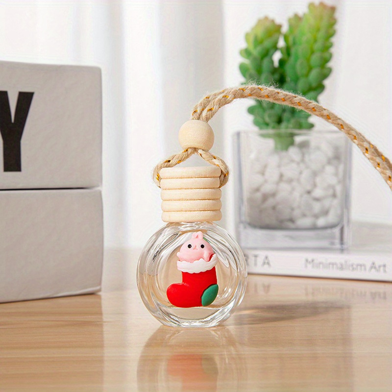 Cartoon Cute Car Aromatherapy Bottle Pendant Empty Clear - Temu