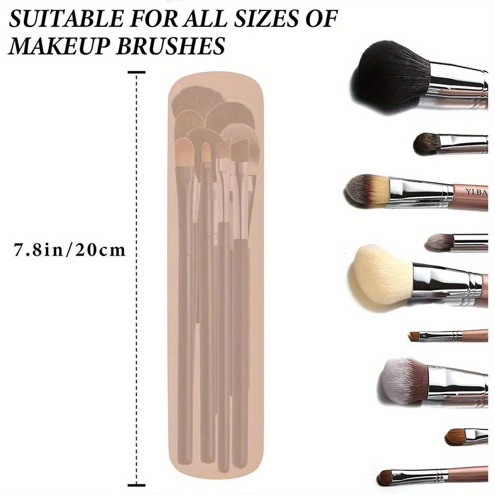 Magnetic Buckle Silicone Makeup Brush Travel Case Waterproof