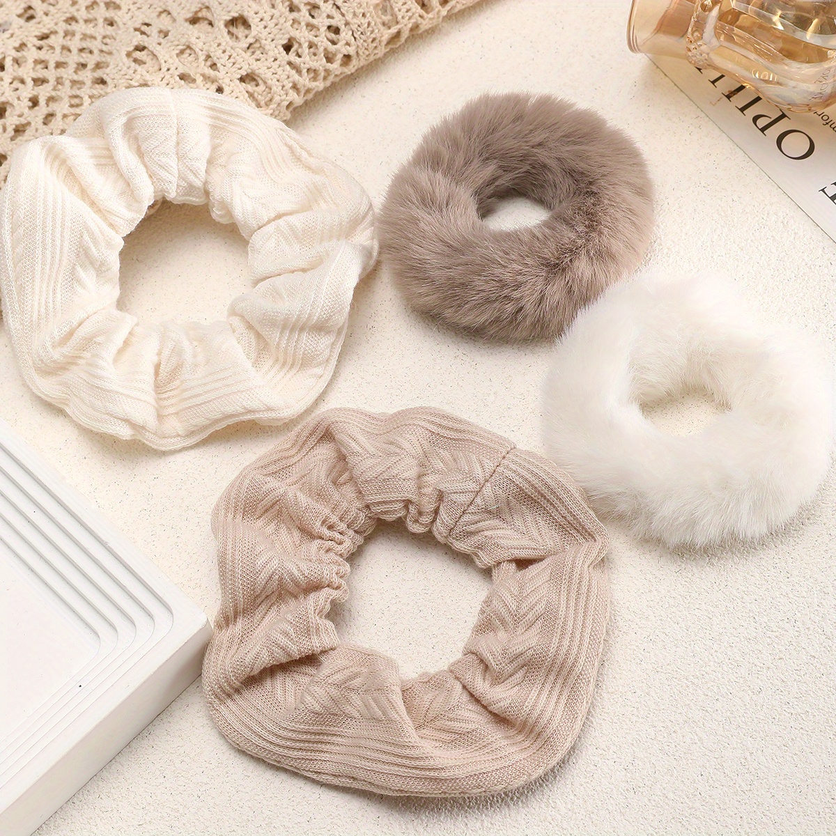 Pcs Trendy Fuzzy Hair Scrunchies Soft Hair Elastic Band For Women Party  Daily Hair Accessories Cute Hair Styling Decoration, Unique Cute  Scrunchies