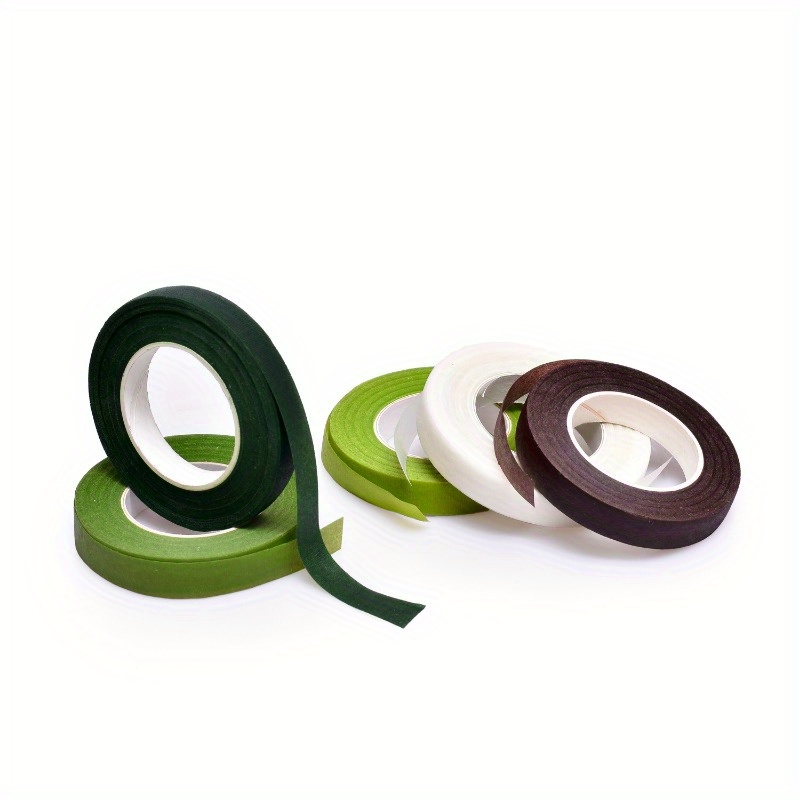 1roll DIY Green Florist Item Adhesive Flower Tape Floral Tape 1062.99inch  Green Tape Wrinkled Paper Tape Production Of Floral Tape