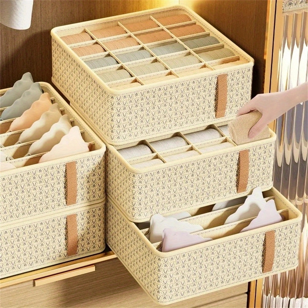 1pc partition storage   sock storage box drawer type multifunctional household organizing box details 0