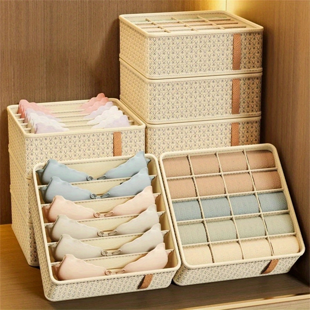 1pc partition storage   sock storage box drawer type multifunctional household organizing box details 1