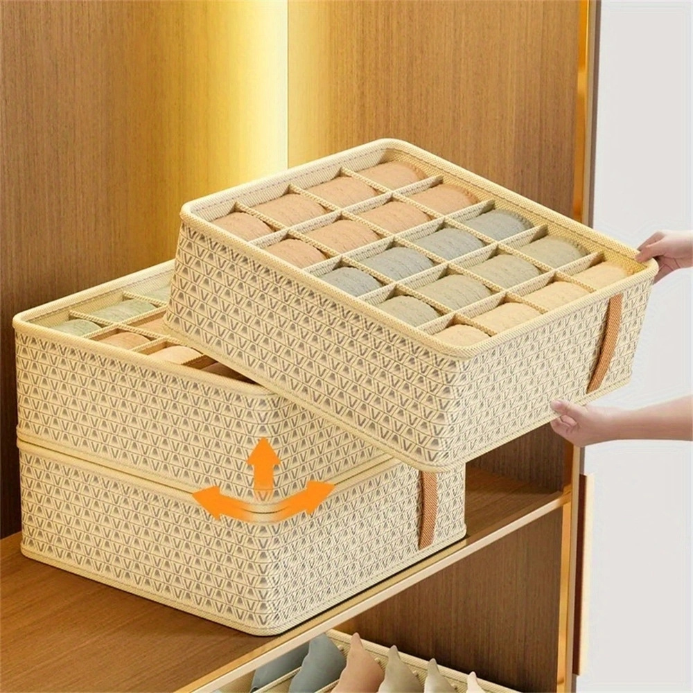 1pc partition storage   sock storage box drawer type multifunctional household organizing box details 3