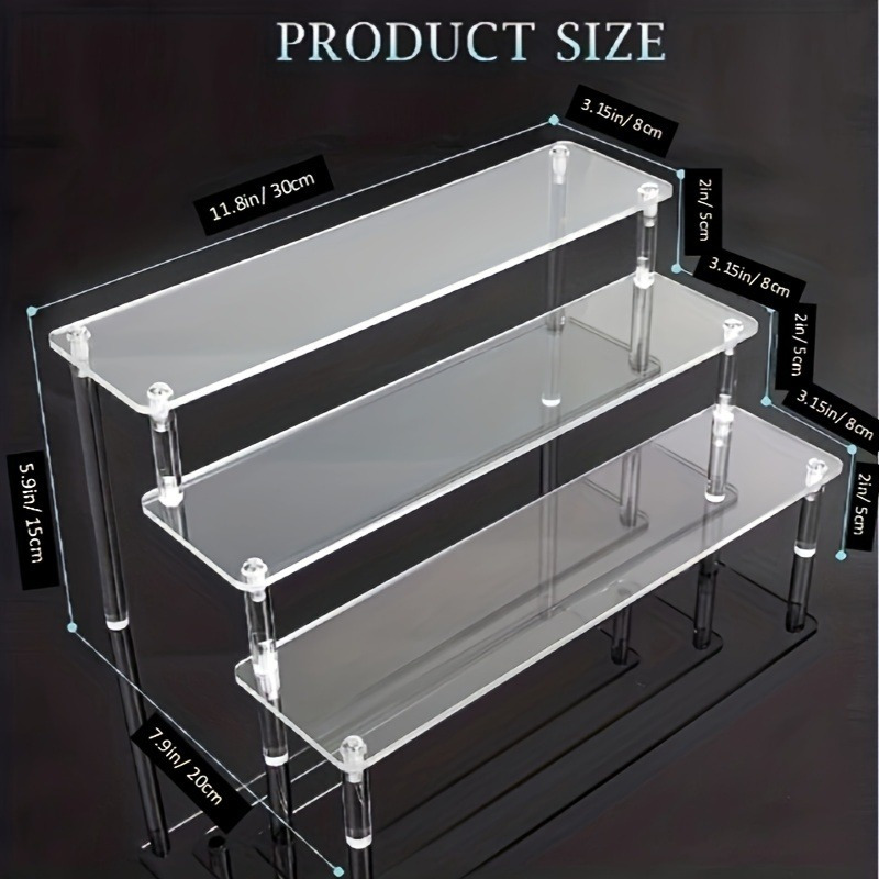 Clear Acrylic Stand, Display Stand, 3 Tier Shelf, Clear Stand Acrylic  Stand, Clear Acrylic, Shelf Organizer for Home Decor 