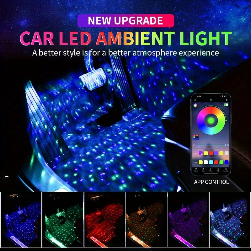 New Style 5v Usb Car Atmosphere Light Cars Interior Decorations Neon Diy  Footsole Starlight Atmosphere Lamp - Temu