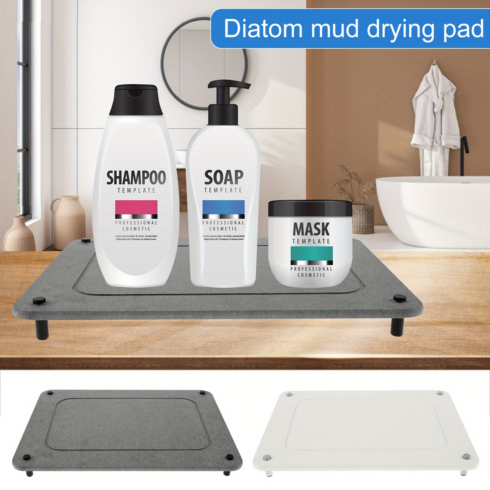 Dish Drying Mat Fabric Dish Drying Mat Diatom Mud Kitchen - Temu