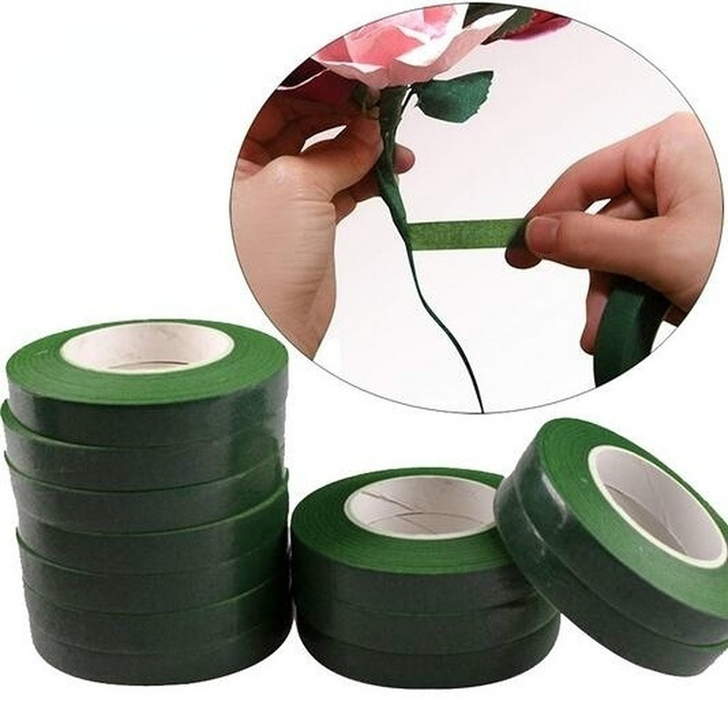 Self adhesive Green Paper Tape Floral Stem For Garland - Temu