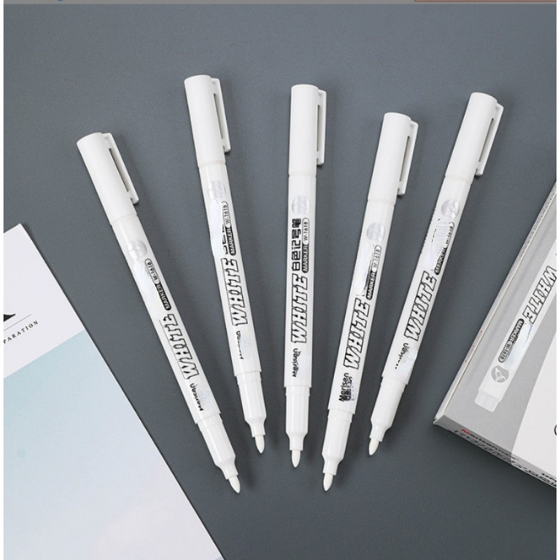 White Highlighter Marker Pens Thin Waterproof Car Tyre Pen