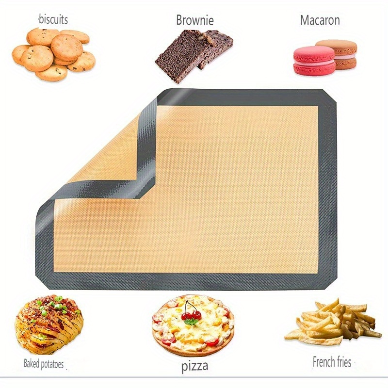 Silicone Baking Mats, Non-stick Reusable Baking Mats, Heat Resistant  Fibreglass Oven Liner Sheets, Cake Pan Mats, For Macaron, Cookie, Baking  Tools, Kitchen Accessories, Home Kitchen Items - Temu