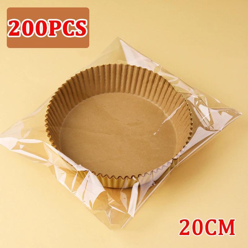 20/50/100 Uds. Papel para hornear freidora de aire para plato de barbacoa  almohadilla redonda para sartén de horno 16/20cm papel desechable a prueba  de aceite para freidora de aire – Los mejores