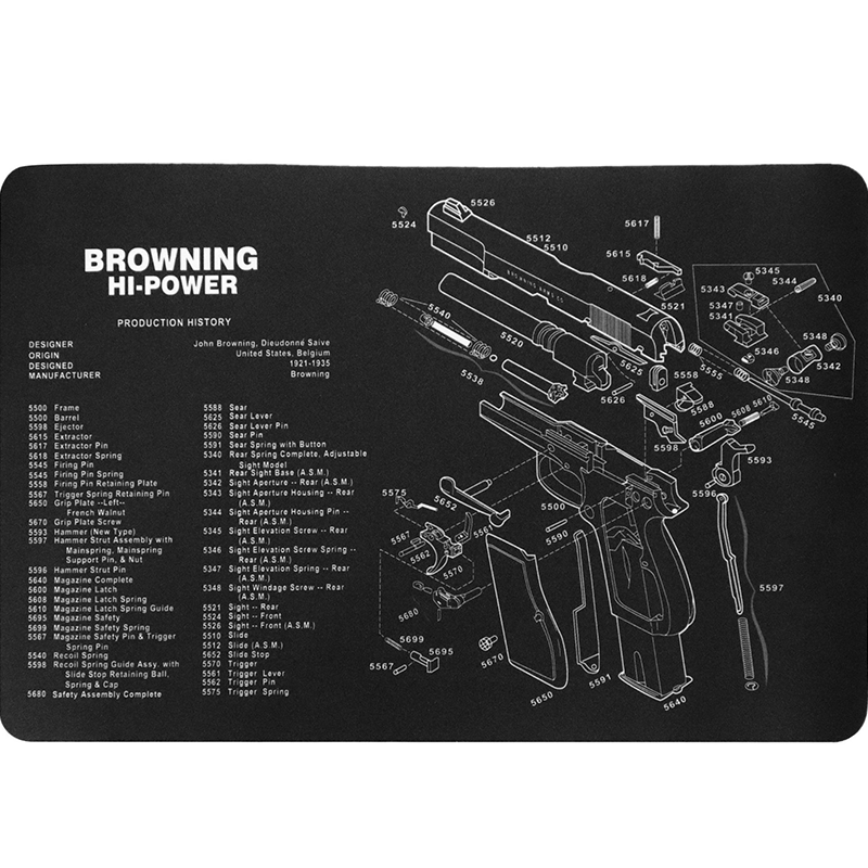 Heavy Duty Rubber Mat w/ Diagrams Mouse Pad