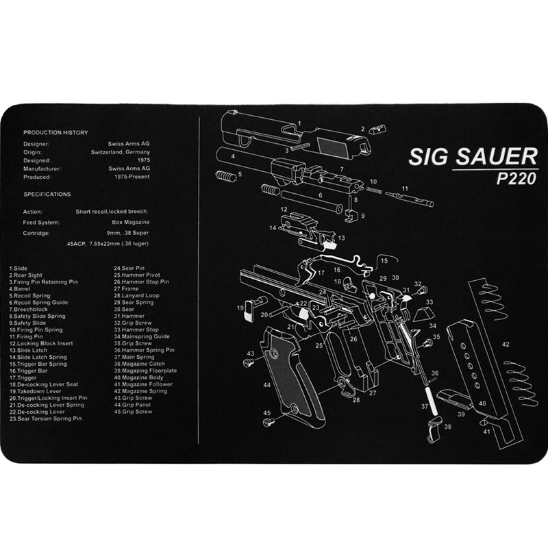 Heavy Duty Rubber Mat w/ Diagrams Mouse Pad