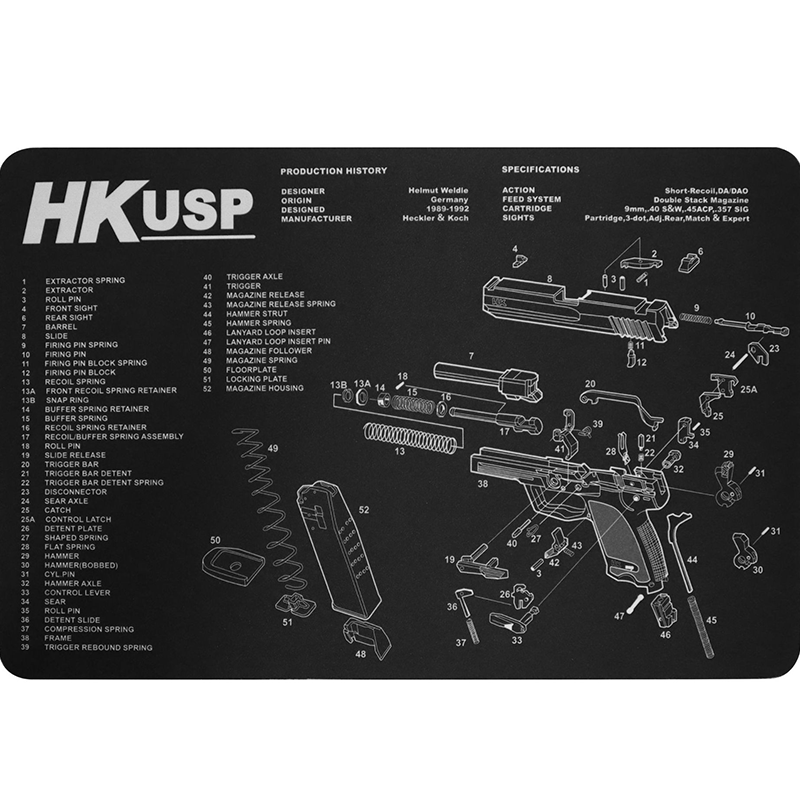 Heavy Duty Rubber Mat w/ Diagrams Mouse Pad