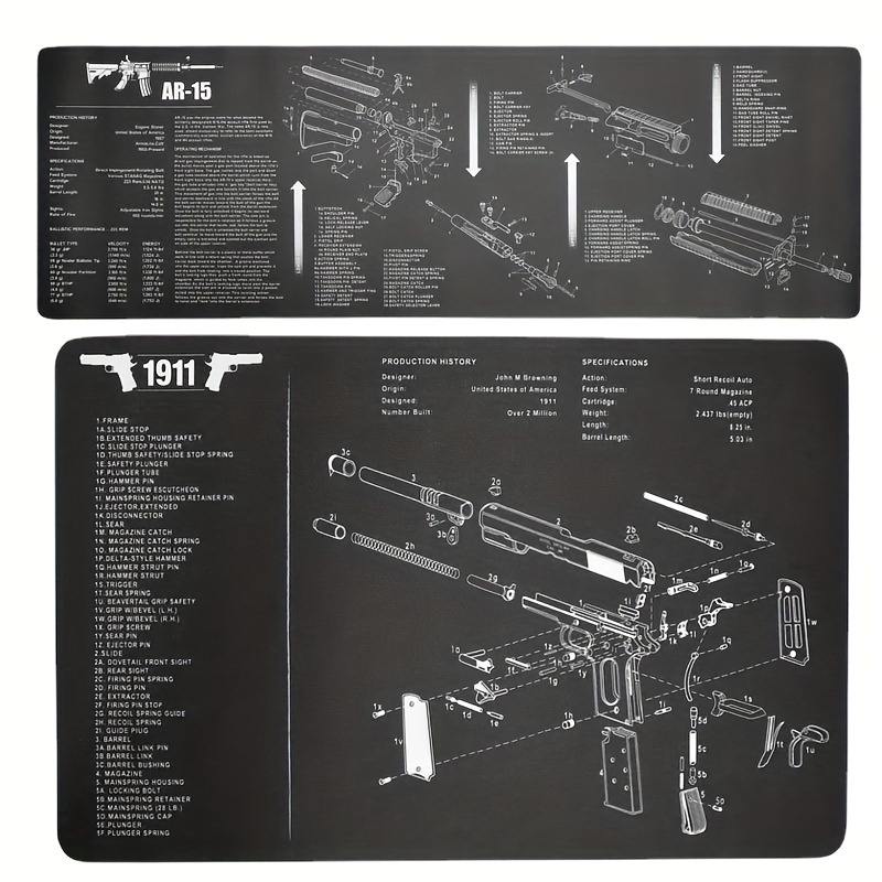 Heavy Duty Rubber Mat w/ Diagrams Mouse Pad
