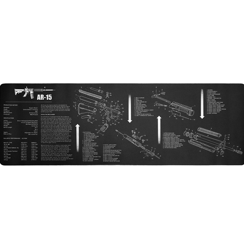 Heavy Duty Rubber Mat w/ Diagrams Mouse Pad