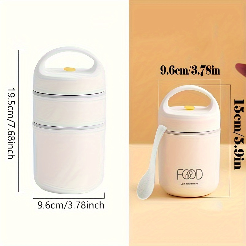 430ML Stainless Steel Soup Cup Insulation Lunch Box Food Container Vacuum  Cup Outdoor Office Portable Soup Porridge Soup Can